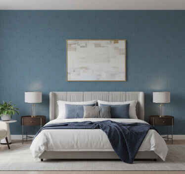 Papel de parede quarto de casal com textura geométrica - TenStickers