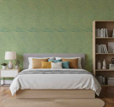 Papel de parede para quarto linhas retrô - TenStickers