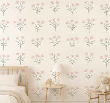 Tapiz para pared diseño de rosa vintage minimalista - TenVinilo