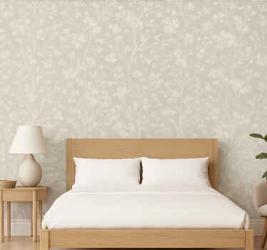 Tapiz para pared diseño margarita gris - TenVinilo