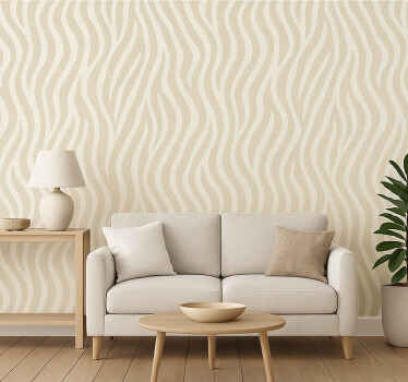 Papel tapiz beige estampado animal - TenVinilo