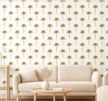 Papel tapiz patrón de árbol simple y minimalista - TenVinilo