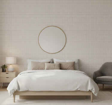 Bedroom wallpaper with delicate irregular stripes - TenStickers