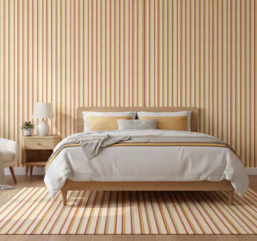 Papel de parede para quarto padrão listrado pastel retrô - TenStickers