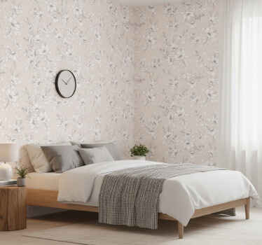 Bedroom wallpaper with a wild and elegant nordic pattern - TenStickers