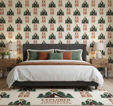 Papel de parede para quarto aventura de camping - TenStickers