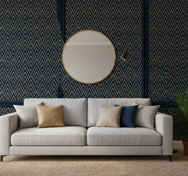 Papel de parede para quarto com efeito de painéis luxuosos - TenStickers