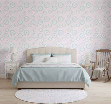 Tapeten schlafzimmer im pinken shabby chic muster - TenStickers