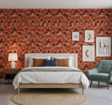 Bedroom wallpaper african style abstract sunflower design - TenStickers