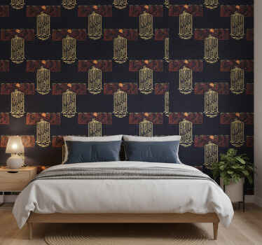 Bedroom wallpaper african style abstract waterfall - TenStickers