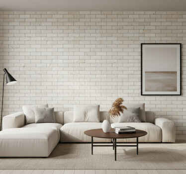 Industrial wallpaper light-colored bricks - TenStickers