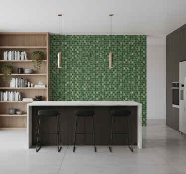 Papier peint vert motif croco petit - TenStickers