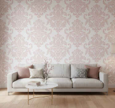 Behang barok blush damask paisley (b09sq47ydg) - TenStickers