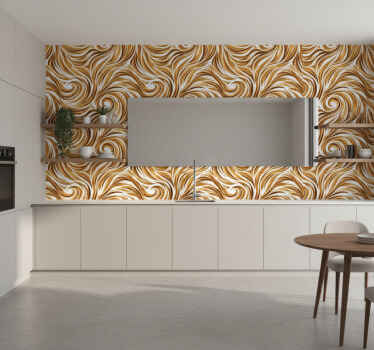 Vintage wallpaper golden fur optics - TenStickers