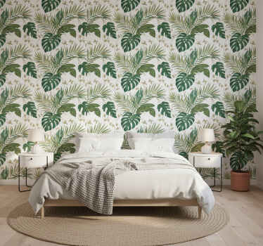 Leaf wallpaper luxury jungle leaves - TenStickers