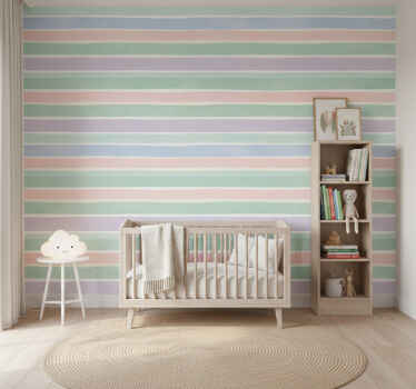 Tapete kinderzimmer sanfte farbstreifen - TenStickers