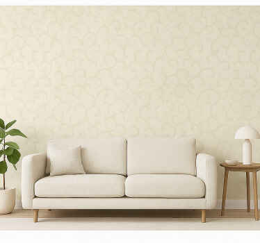 Papier peint béton crépi texturé blanc chaud - TenStickers