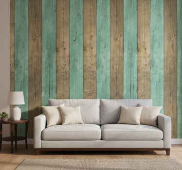 Papier peint rustique texture de planches colorées - TenStickers