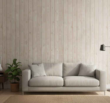 Papier peint rustique planches horizontales marron clair - TenStickers