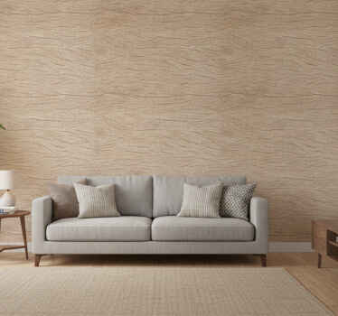 Papier peint rustique imitation bois beige adhésif - TenStickers