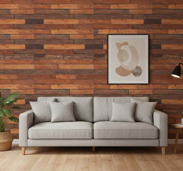 Papier peint rustique lames en bois - TenStickers