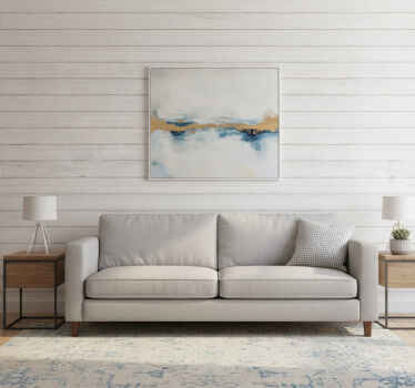 Papel tapiz blanco madera blanca moderna - TenVinilo