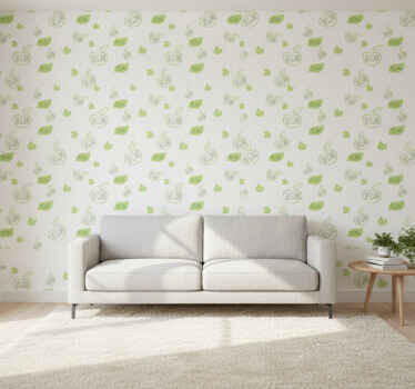 Papel tapiz blanco vegano 100% - TenVinilo