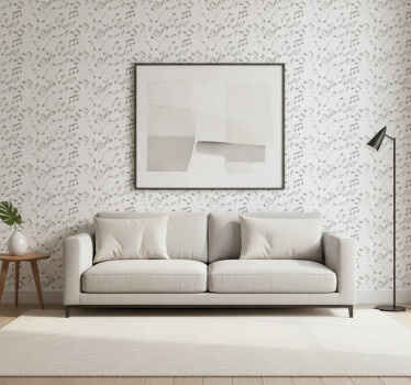 Papel tapiz blanco notas musicales - TenVinilo