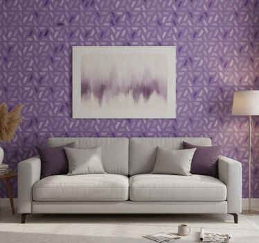 Papier peint lilas tons lilas géométriques - TenStickers