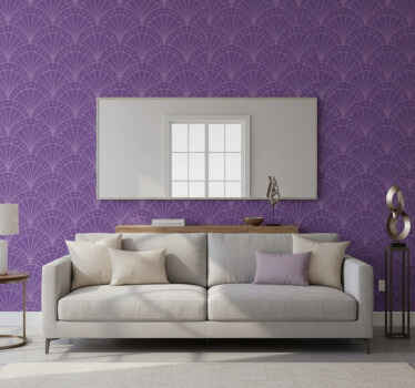 Papier peint lilas art déco minimaliste - TenStickers