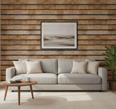 Behang bruin houten pallet - TenStickers