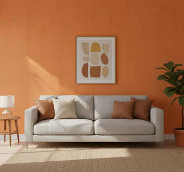 Oranje behang effen warme tint - TenStickers