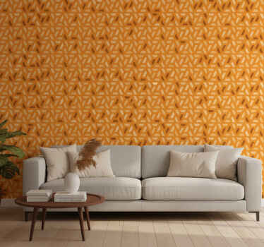 Oranje behang geometrische oranje tinten - TenStickers