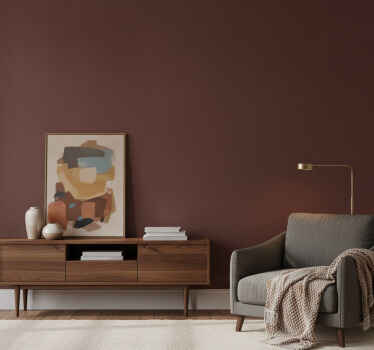 Rood behang terra di siena scura - TenStickers