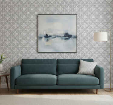 Papel tapiz gris azulejos hidráulicos grises - TenVinilo