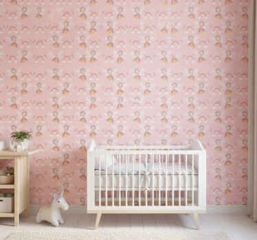 Papel pintado rosa princesa de hada - TenVinilo