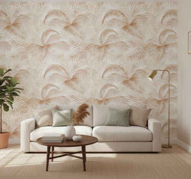 Carta da parati terracotta palme esotiche - TenStickers