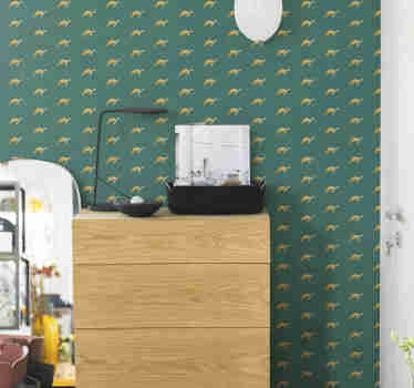 Papel pintado animal tortuga geométrica - TenVinilo