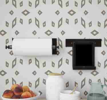 Gray-brown pattern Kitchen Wallpaper - TenStickers
