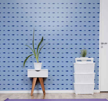Minimal fiskemønster dyretapet - TenStickers