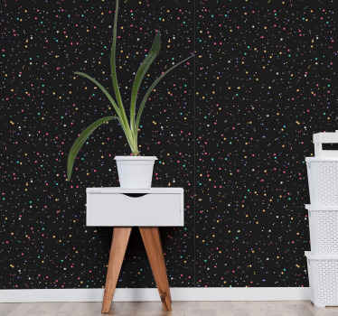 Black sparkle Textured Wallpaper - TenStickers