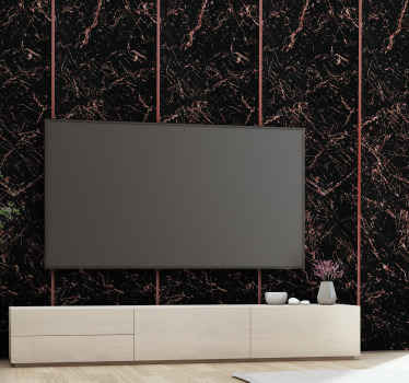 Elegant Black Veins marble wallpaper - TenStickers