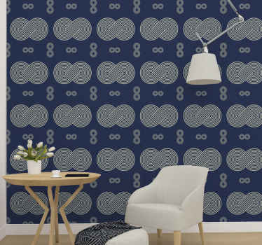 Infinity Loop Pattern geometric wallpaper - TenStickers