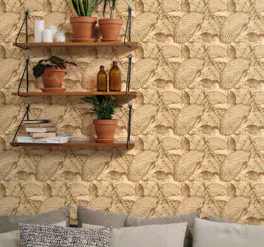 Fossil Shell Pattern fish wallpaper - TenStickers