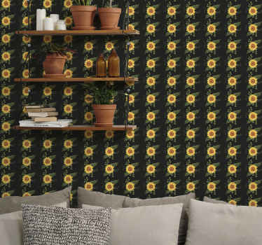 Blumentapete sonniges blumenmotiv - TenStickers