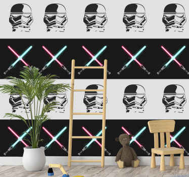 Star Wars Border Pattern Childrens Wallpaper - TenStickers
