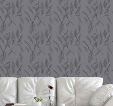 Dark magical leaves room wallpaper - TenStickers