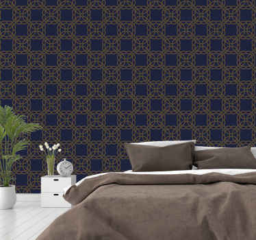 Luxury pattern blue  Modern Wallpaper - TenStickers