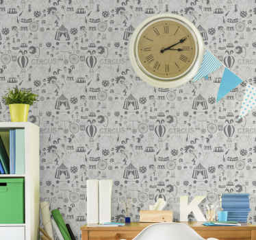 Papier peint chambre enfant motif de cirque - TenStickers