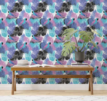Tropical Parrot Haven parrots wallpaper - TenStickers